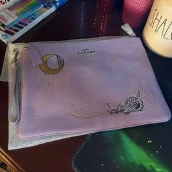 Coach Chelsea Large Wristlet Lilac/Silver NEW W/tag F78048